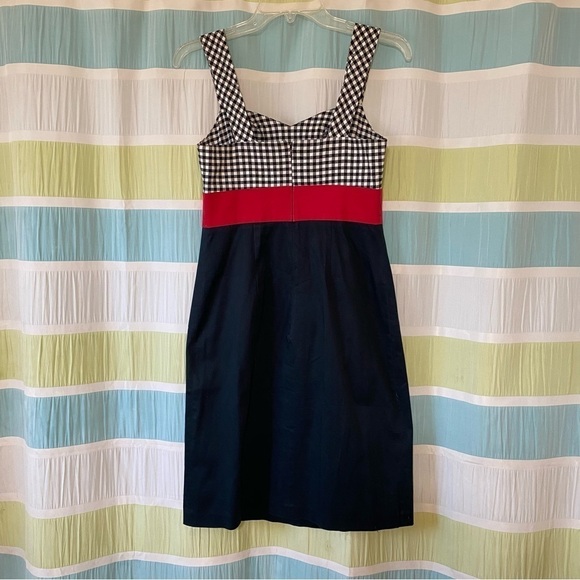 Point Zero Gingham Fitted Pin-Up Dress Sz 2 - Picture 4 of 6